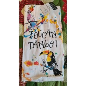 New Flour Sack kitchen towel Toucan Tango Cockatoos Tropical Birds by Mainstays